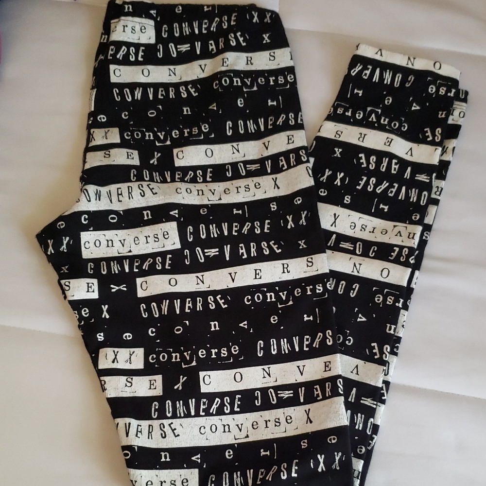Converse Graphic Black and White Leggings